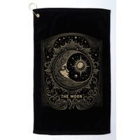 The Moon Tarot Card Goth Emo Occult Graphic Golf Towel