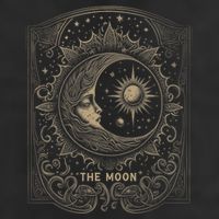 The Moon Tarot Card Goth Emo Occult Graphic Golf Towel