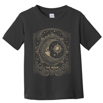 The Moon Tarot Card Goth Emo Occult Graphic Toddler T-Shirt