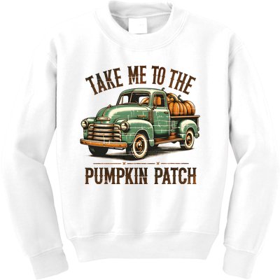 Take Me To The Pumpkin Patch Kids Sweatshirt