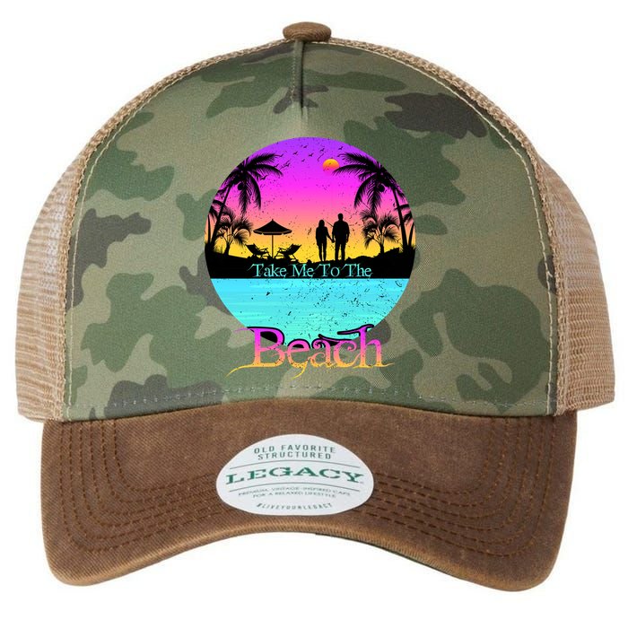 Take Me To The Beach With A Summer Couple Legacy Tie Dye Trucker Hat