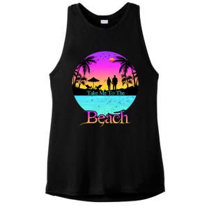 Take Me To The Beach With A Summer Couple Ladies PosiCharge Tri-Blend Wicking Tank