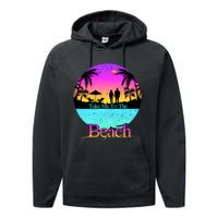 Take Me To The Beach With A Summer Couple Performance Fleece Hoodie