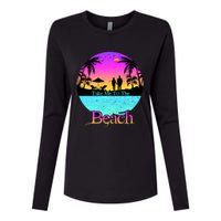 Take Me To The Beach With A Summer Couple Womens Cotton Relaxed Long Sleeve T-Shirt