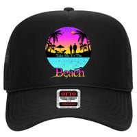 Take Me To The Beach With A Summer Couple High Crown Mesh Back Trucker Hat