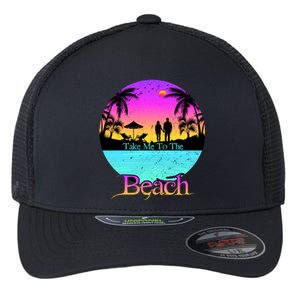 Take Me To The Beach With A Summer Couple Flexfit Unipanel Trucker Cap