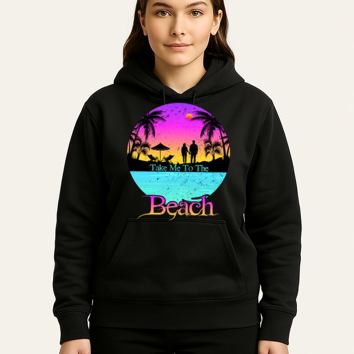 Take Me To The Beach With A Summer Couple Hoodie