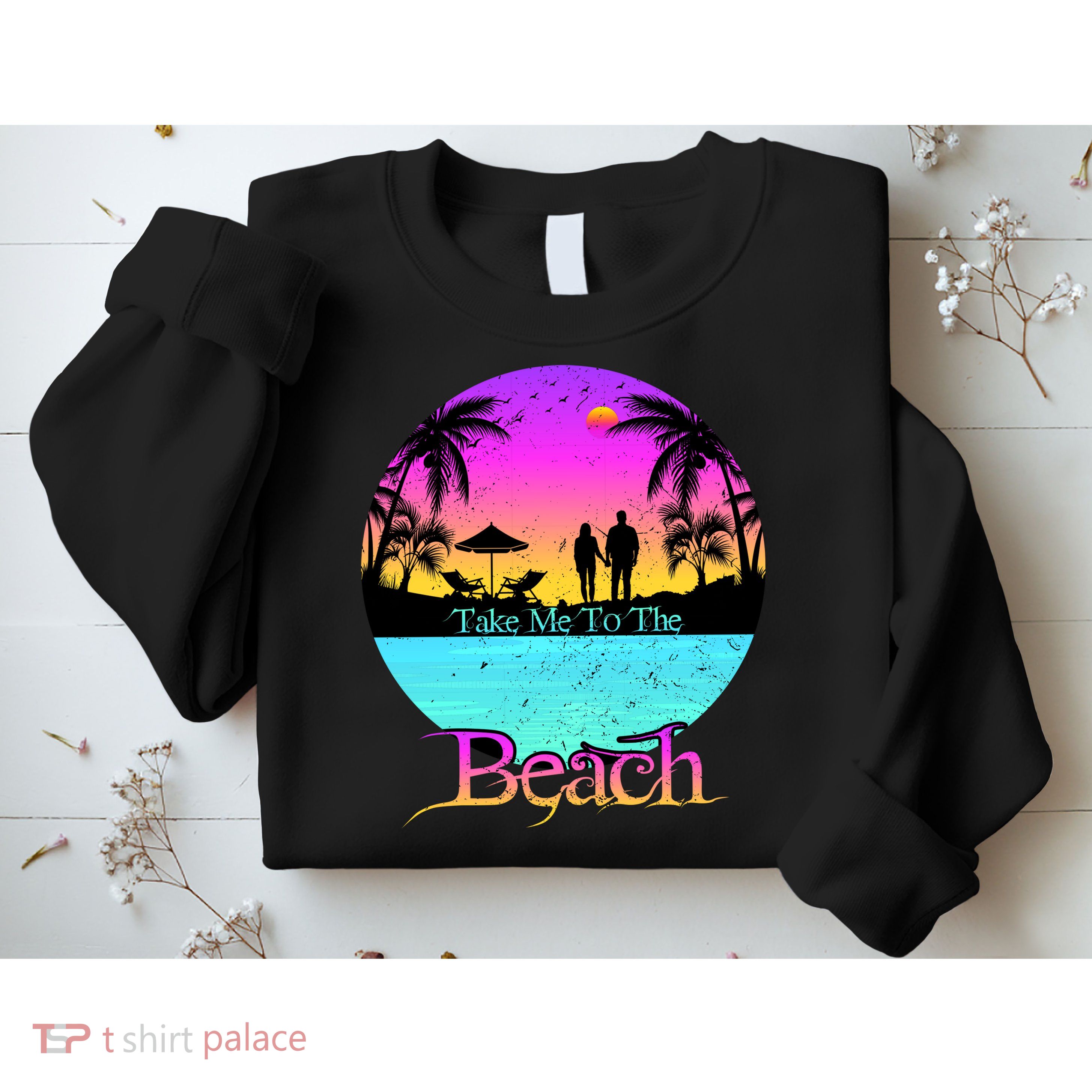 Take Me To The Beach With A Summer Couple Sweatshirt