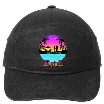 Take Me To The Beach With A Summer Couple 7-Panel Snapback Hat