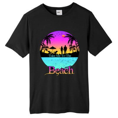 Take Me To The Beach With A Summer Couple Tall Fusion ChromaSoft Performance T-Shirt