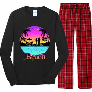 Take Me To The Beach With A Summer Couple Long Sleeve Pajama Set