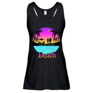 Take Me To The Beach With A Summer Couple Ladies Essential Flowy Tank