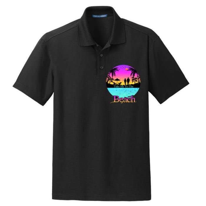 Take Me To The Beach With A Summer Couple Dry Zone Grid Polo