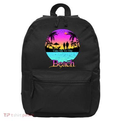 Take Me To The Beach With A Summer Couple 16 in Basic Backpack