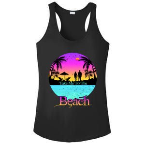 Take Me To The Beach With A Summer Couple Ladies PosiCharge Competitor Racerback Tank