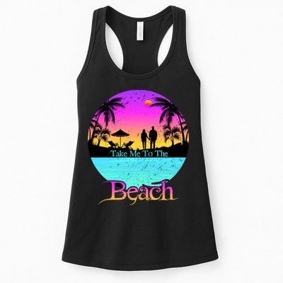 Take Me To The Beach With A Summer Couple Womens Tank Top
