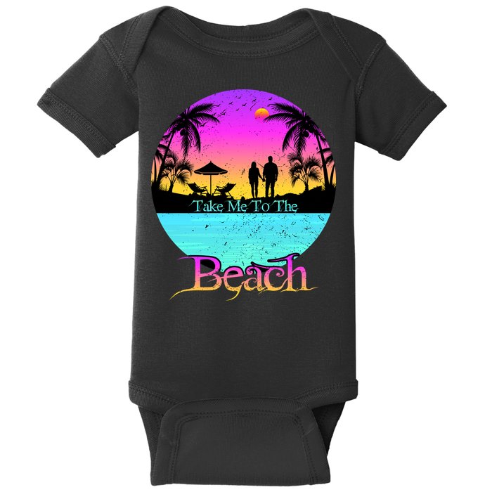 Take Me To The Beach With A Summer Couple Baby Bodysuit