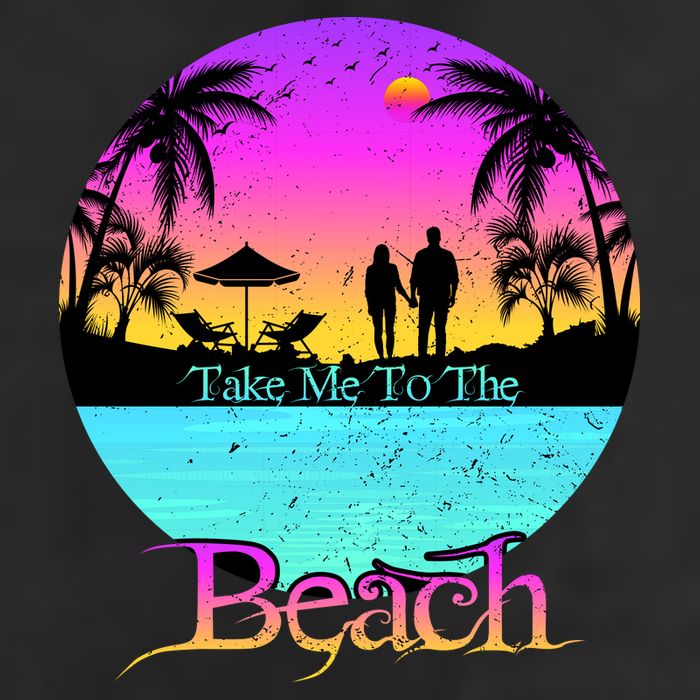 Take Me To The Beach With A Summer Couple Golf Towel
