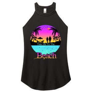 Take Me To The Beach With A Summer Couple Women's Perfect Tri Rocker Tank