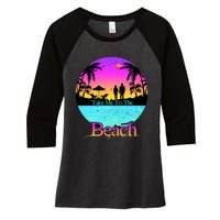 Take Me To The Beach With A Summer Couple Women's Tri-Blend 3/4-Sleeve Raglan Shirt