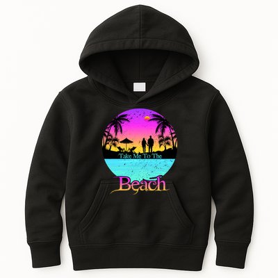 Take Me To The Beach With A Summer Couple Kids Hoodie