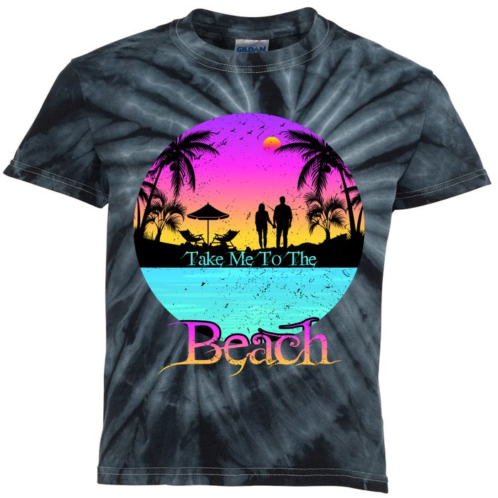 Take Me To The Beach With A Summer Couple Kids Tie-Dye T-Shirt