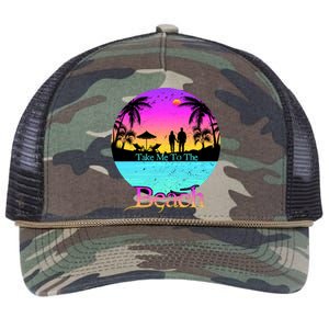 Take Me To The Beach With A Summer Couple Retro Rope Trucker Hat Cap