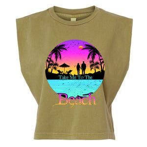 Take Me To The Beach With A Summer Couple Garment-Dyed Women's Muscle Tee