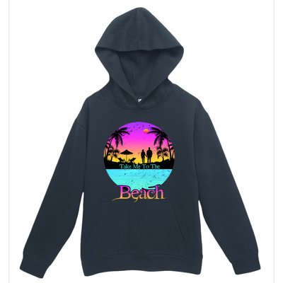 Take Me To The Beach With A Summer Couple Urban Pullover Hoodie