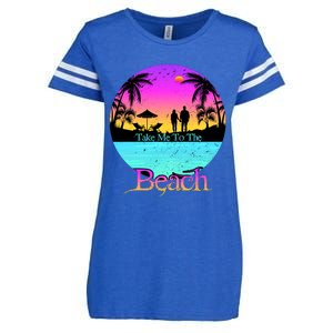 Take Me To The Beach With A Summer Couple Enza Ladies Jersey Football T-Shirt