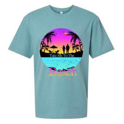 Take Me To The Beach With A Summer Couple Sueded Cloud Jersey T-Shirt