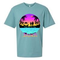 Take Me To The Beach With A Summer Couple Sueded Cloud Jersey T-Shirt