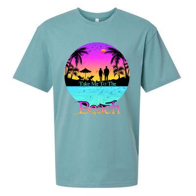 Take Me To The Beach With A Summer Couple Sueded Cloud Jersey T-Shirt