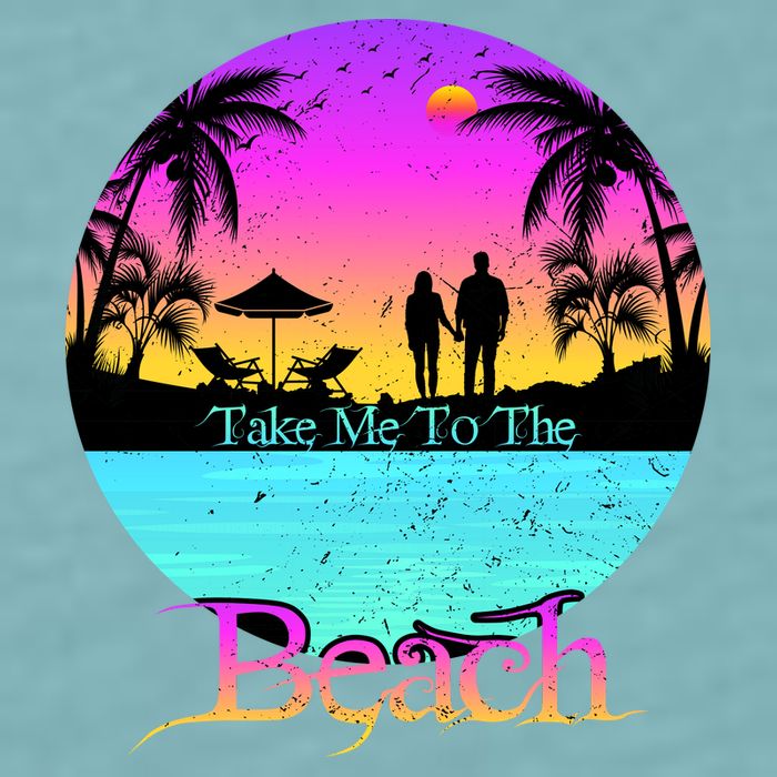 Take Me To The Beach With A Summer Couple Sueded Cloud Jersey T-Shirt