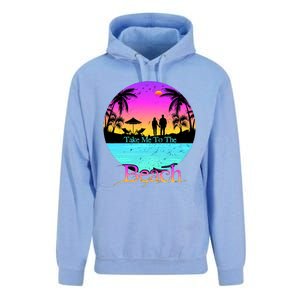 Take Me To The Beach With A Summer Couple Unisex Surf Hoodie