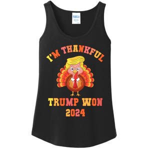 Trump Make Thanksgiving Great Again IM Thankful Trump Won Ladies Essential Tank