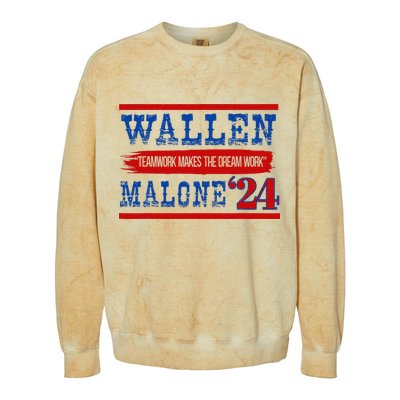 Teamwork Makes The Dream Work Malone 24 Colorblast Crewneck Sweatshirt