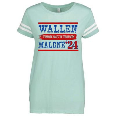 Teamwork Makes The Dream Work Malone 24 Enza Ladies Jersey Football T-Shirt