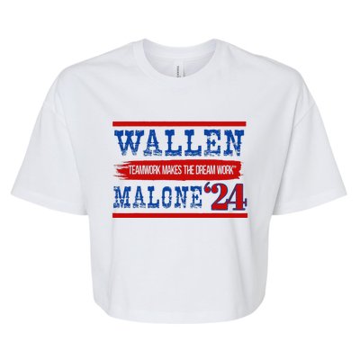 Teamwork Makes The Dream Work Malone 24 Bella+Canvas Jersey Crop Tee