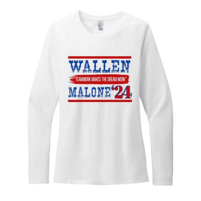 Teamwork Makes The Dream Work Malone 24 Womens CVC Long Sleeve Shirt