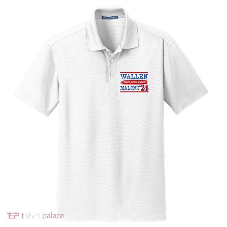 Teamwork Makes The Dream Work Malone 24 Dry Zone Grid Polo