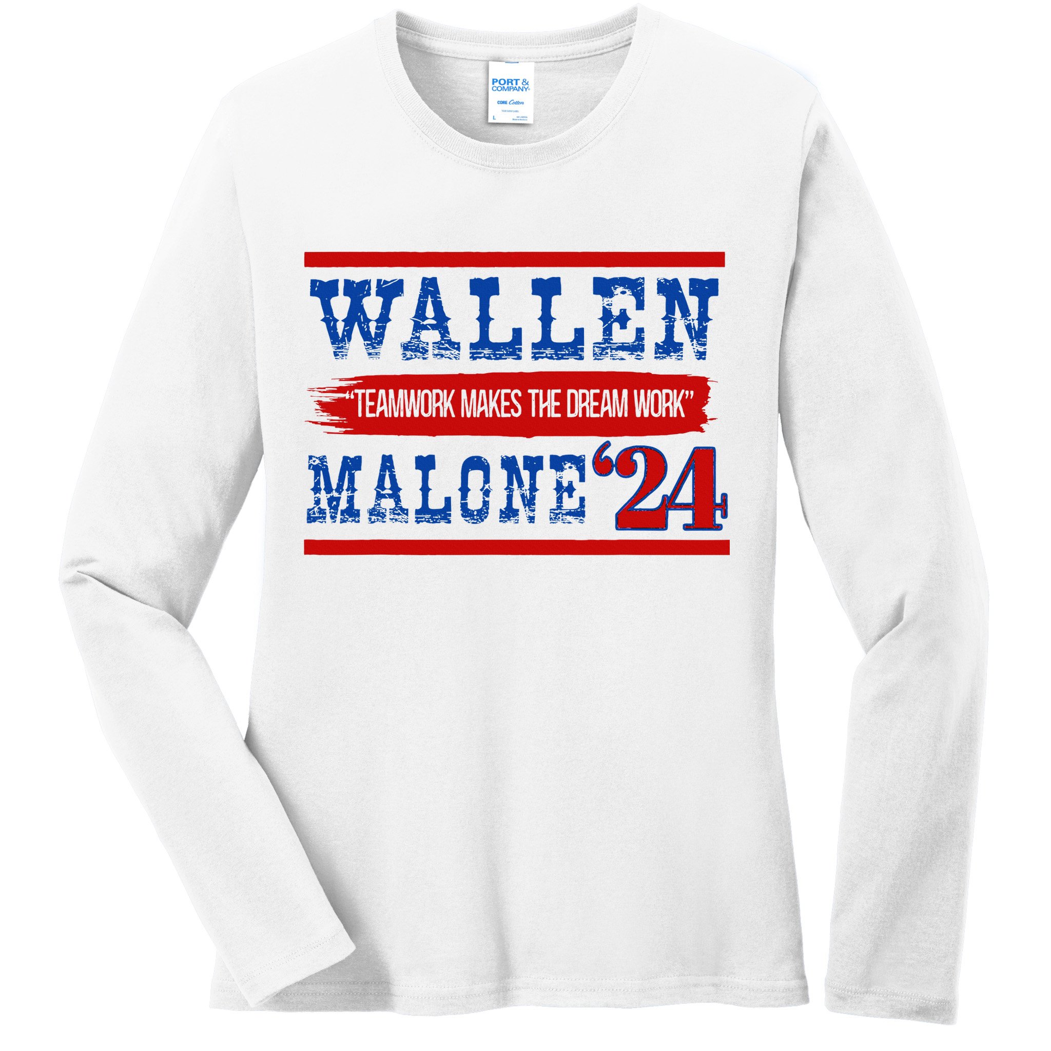 Teamwork Makes The Dream Work Malone 24 Ladies Long Sleeve Shirt