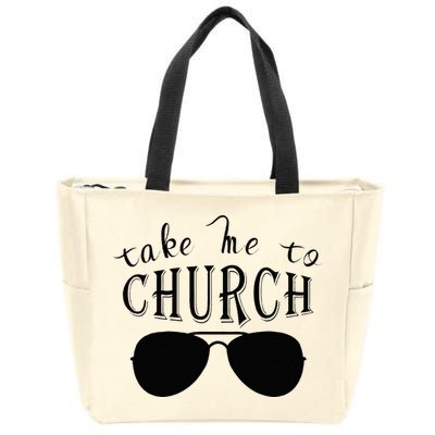 Take Me To The Church Christian Country Concert Zip Tote Bag