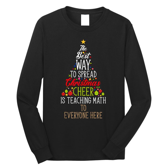 Teaching Math Teacher Xmas Family Merry Christmas Tank Top Long Sleeve Shirt