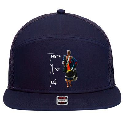 Thich Minh Tue Buddhist Monk Spiritual Journey Vietnam 7 Panel Mesh Trucker Snapback Hat