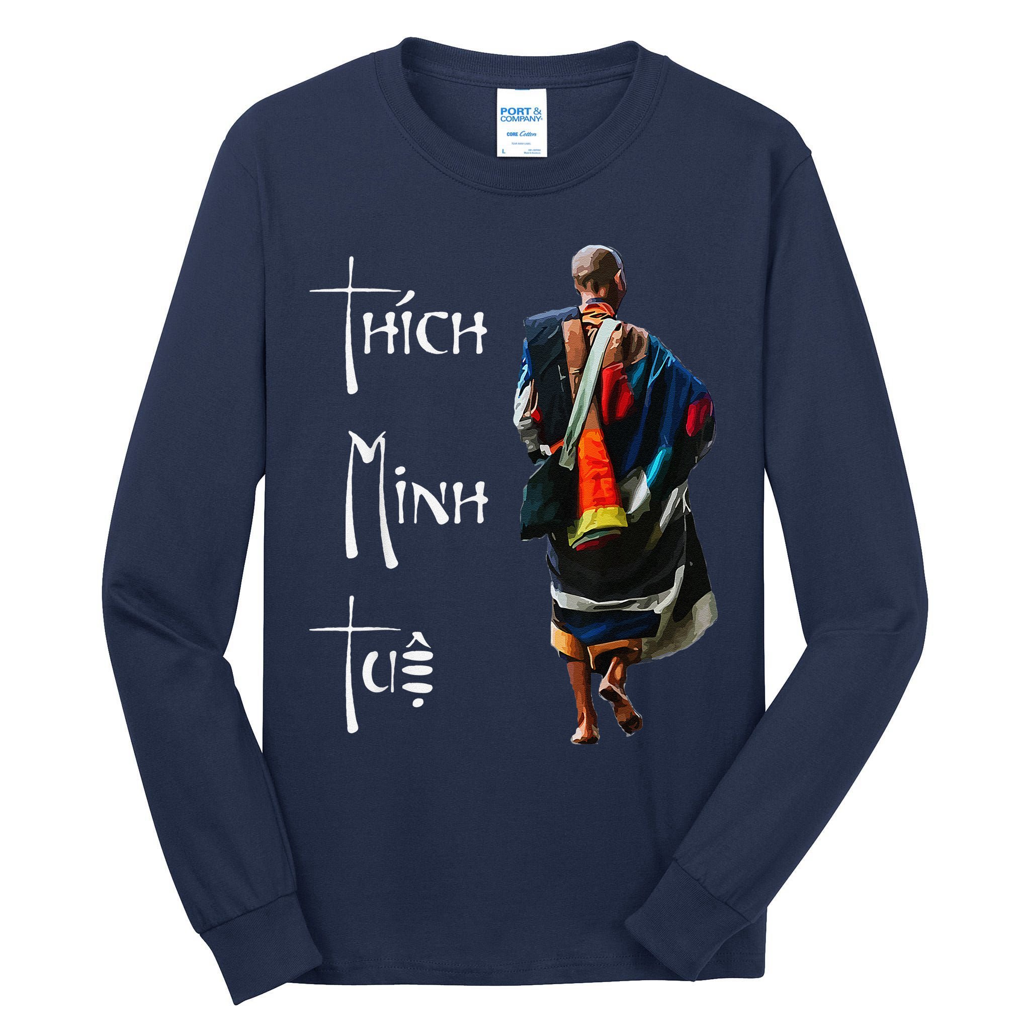 Thich Minh Tue Buddhist Monk Spiritual Journey Vietnam Tall Long Sleeve T-Shirt