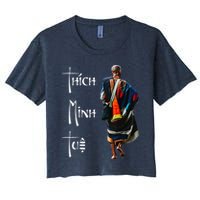 Thich Minh Tue Buddhist Monk Spiritual Journey Vietnam Women's Crop Top Tee