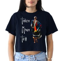 Thich Minh Tue Buddhist Monk Spiritual Journey Vietnam Women's Crop Top Tee