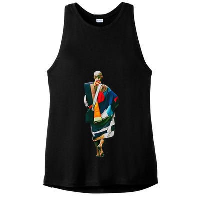 Thich Minh Tue On Back Monks Minh Tue Vietnamese Ladies PosiCharge Tri-Blend Wicking Tank