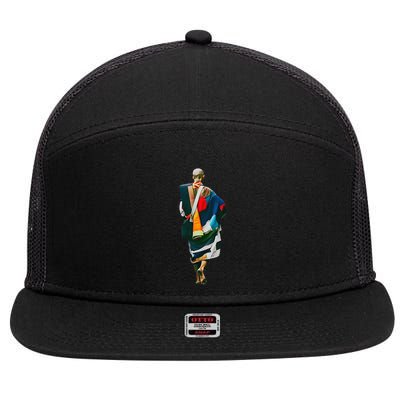 Thich Minh Tue On Back Monks Minh Tue Vietnamese 7 Panel Mesh Trucker Snapback Hat